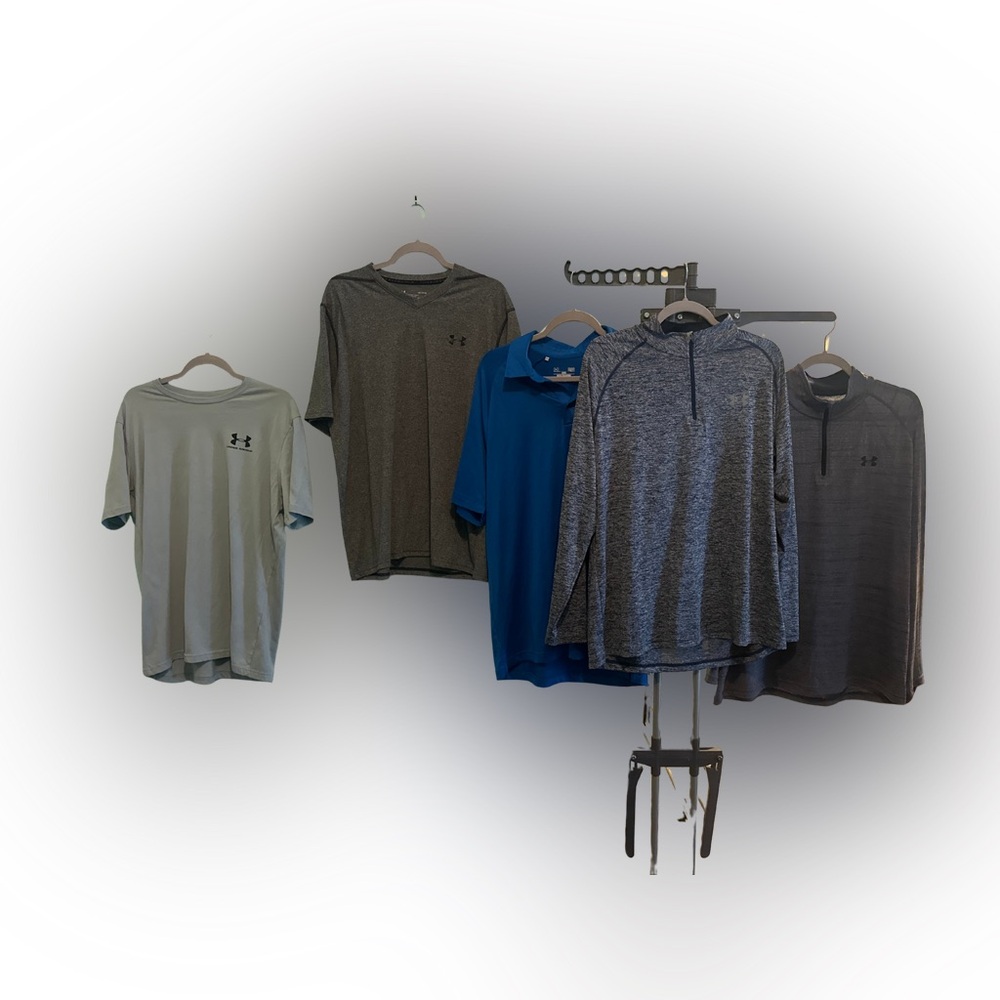Under Armour Men's Gray and Blue Shirts